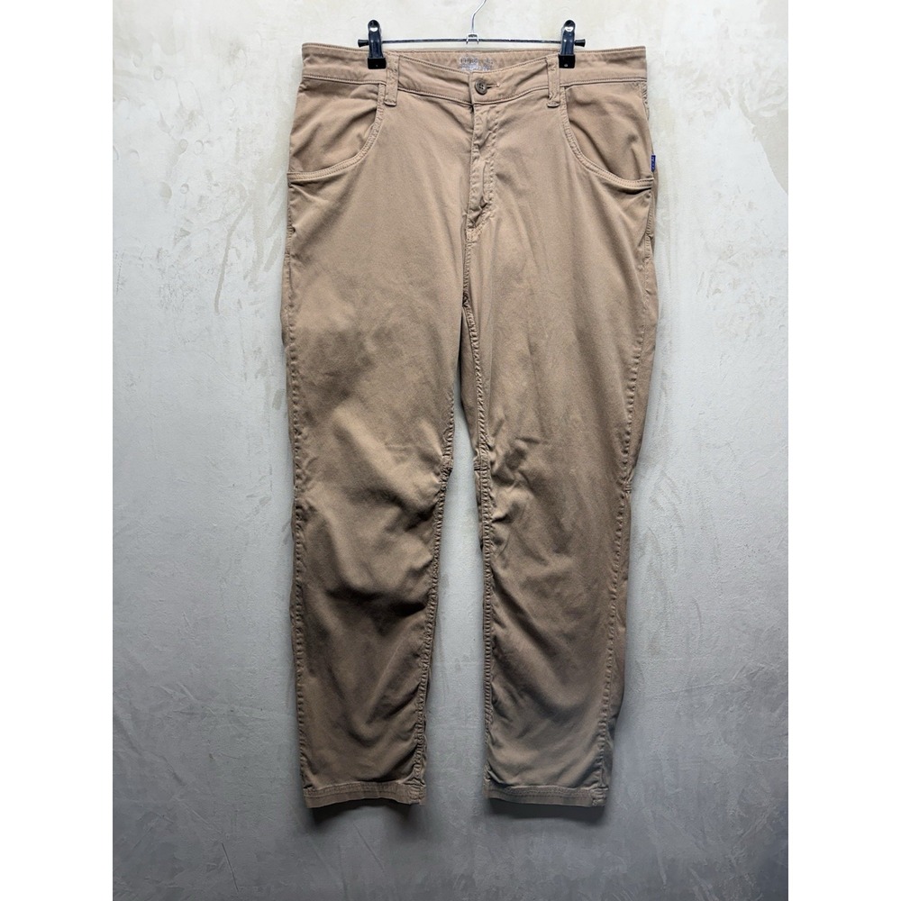 HUK Rivercamp Pants Mens L 34 Khaki Tan Stretch Corduroy Fishing Utility Chino